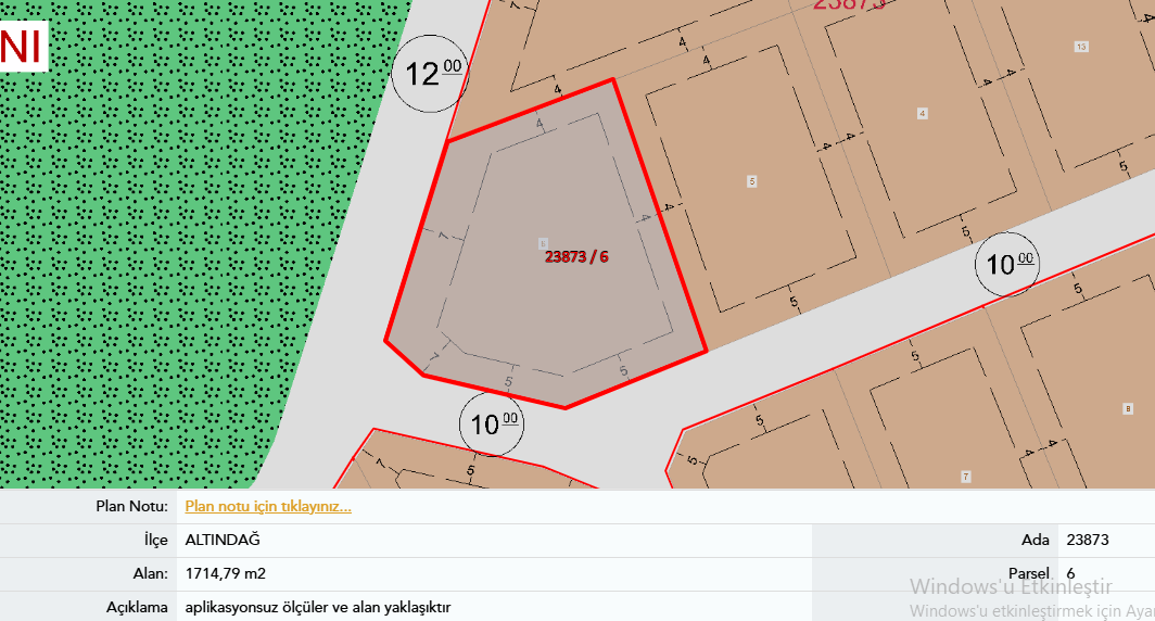 Altındağ Başpınar Mahallesinde  Köşe Başı, Okul ve Cami Yakını 360 m² Konut İmarlı Satılık Arsa