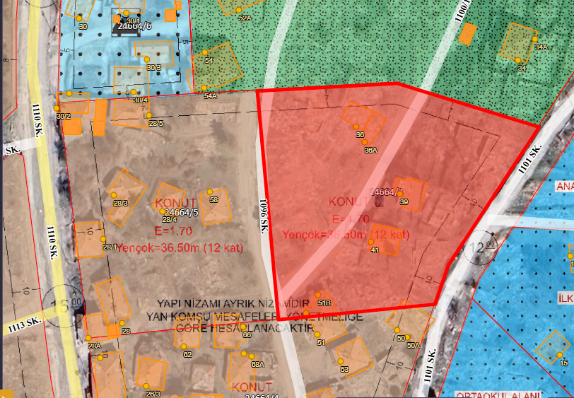 Altındağ Başpınar  Mahallesin'de Çok Katlı Konut İmarlı 212 m² Hisseli Satılık Arsa