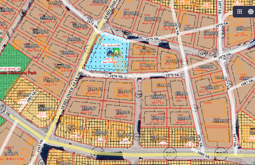 Altındağ Başpınar Mahallesinde Köşe Parsel Hisseli Konut İmarlı 93 m² Satılık Arsa 