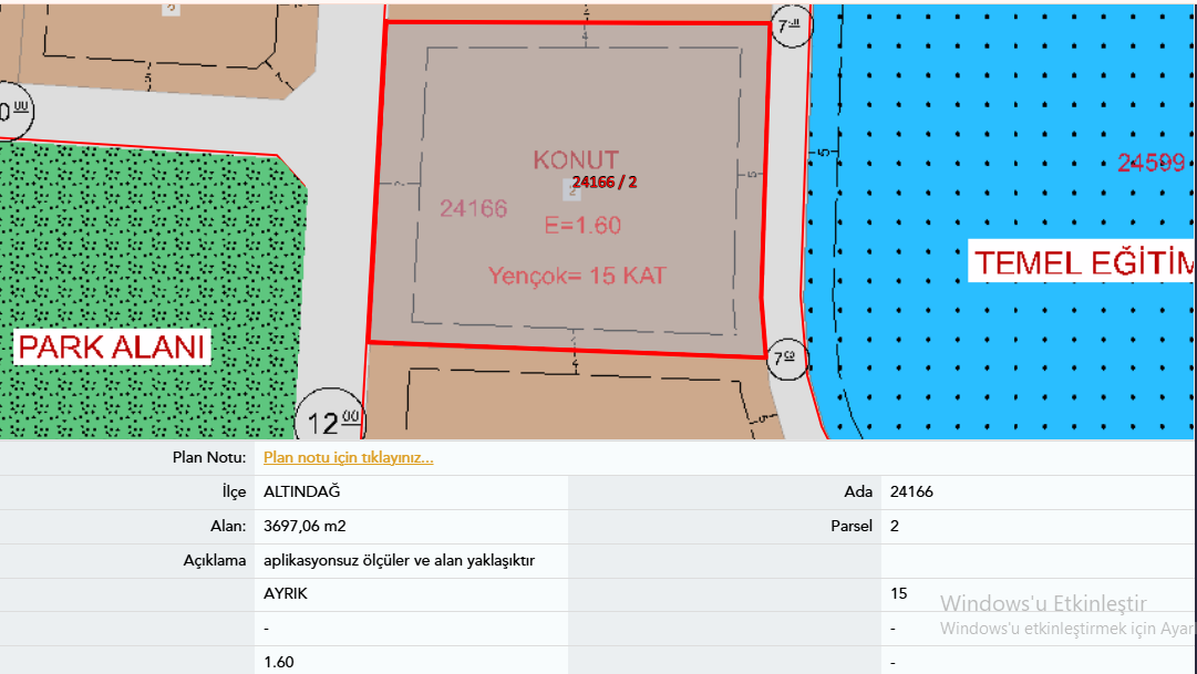 Altındağ Başpınar Mahallesinde Çok Katlı Konut İmarlı 53 m² Hisseli Satılık Arsa