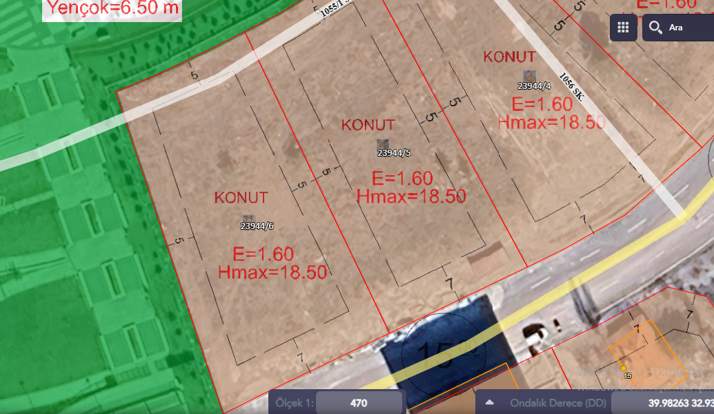 Altındağ Başpınar Mahallesi  Millet Bahçesi Karşısı 183 m² Konut imarlı Hisseli Satılık Arsa