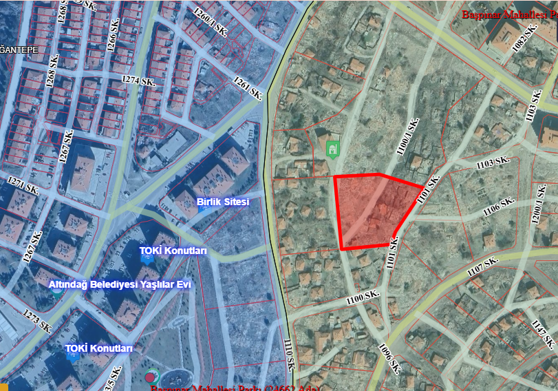 Altındağ Başpınar  Mahallesin'de Çok Katlı Konut İmarlı 212 m² Hisseli Satılık Arsa