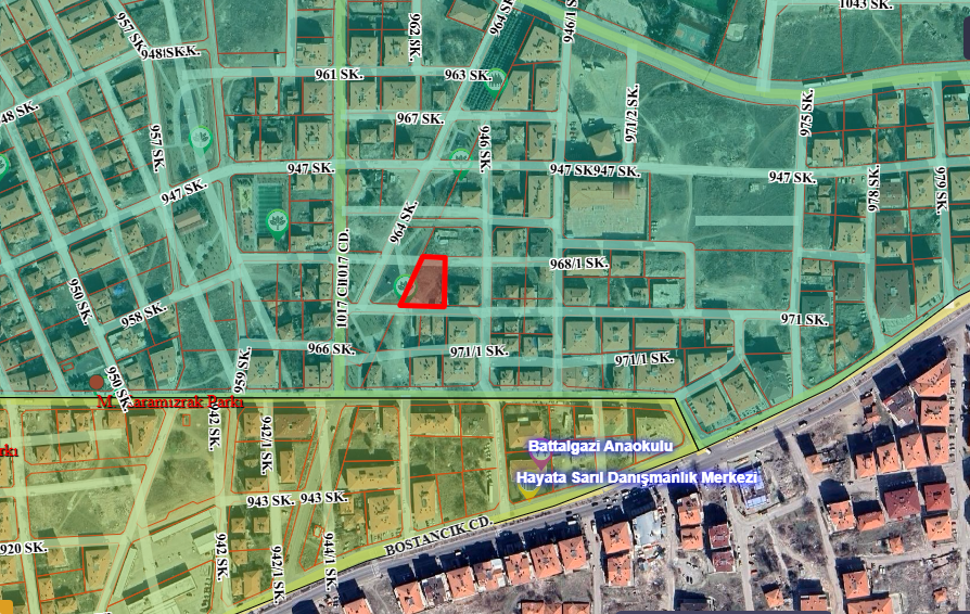 ALTINDAĞ BATTALGAZİ MAHALLESİN'DE KÖŞE PARSEL ANA CADDEYE YAKIN 50 m² KONUT İMARLI HİSSELİ SATILIK ARSA!