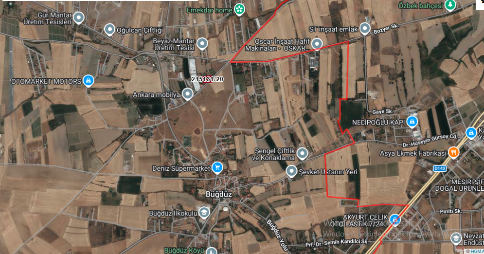 Akyurt Büğdüz Mahallesinde  Konut İmarlı, Gelişen Bölgede 144 m² Yatırımlık Satılık Arsa